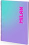 Milan Cuaderno Espiral Colección Sunset A4 Tapa Dura Lila 90 Hojas