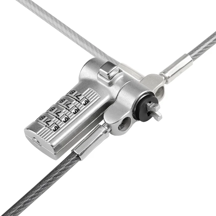 StarTech UNIVC4D-LAPTOP-LOCK Cable Antirrobo Universal para Portátil de 2m, Compatible con Noble Wedge/K-Slot/Nano, Cerradura de Combinación StarTech UNIVC4D-LAPTOP-LOCK Cable Antirrobo Universal para Portátil de 2m, Compatible con Noble Wedge/K-Slot/Nano, Cerradura de Combinación
