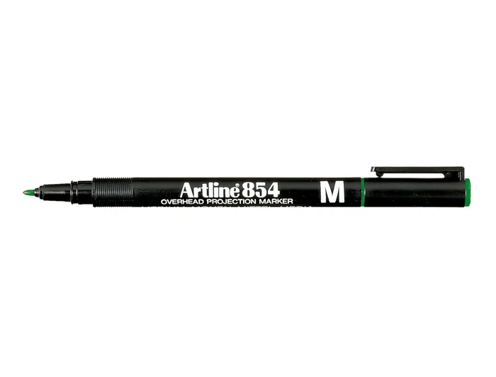 Artline EK-854 Rotulador Permanente Punta Redonda 1 mm Verde para Proyeccion y Superficies