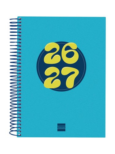 Finocam Agenda Escolar Cool Espiral 2026-27 Tapa Extradura 4º Azul 155x212 mm Finocam Agenda Escolar Cool Espiral 2026-27 Tapa Extradura 4º Azul 155x212 mm