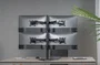 Equip 650127 Soporte de Mesa para 4 Monitores 17''-32'', Base y Brazos Articulados, 360° Rotación, VESA 100x100, 9kg por Pantalla, Negro