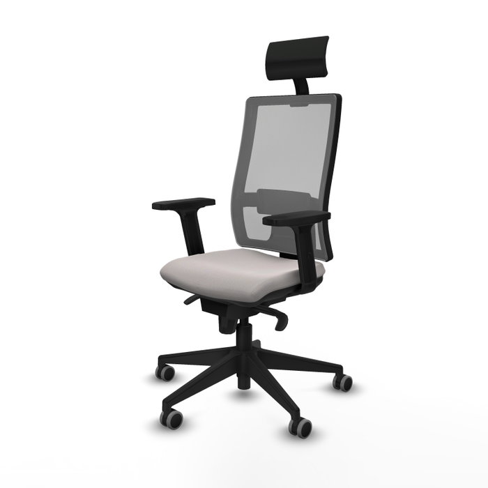 PIQUERAS Y CRESPO Silla de oficina Horna con mecanismo Sincro Blanco y Gris PIQUERAS Y CRESPO Silla de oficina Horna con mecanismo Sincro Blanco y Gris