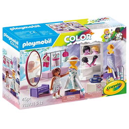Playmobil Color Camerino - Set de Figura Personalizable con Ropa, Pelucas y Accesorios para Diseñar y Pintar - Juego de Manualidades para Niños