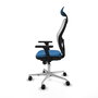 PIQUERAS Y CRESPO Silla de oficina Jorquera con mecanismo Sincro, Azul claro y Blanco