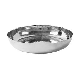 Leone Bandeja Redonda P2122 Acero Martillado Acabado Espejo Diámetro 40 cm Apta Lavavajillas Congelador