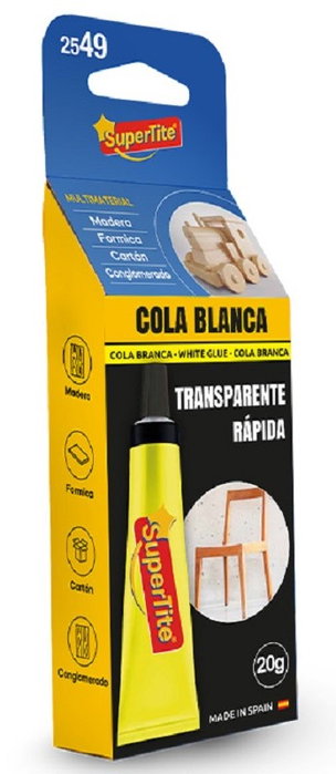 Supertite Cola Blanca para Madera, Transparente al Secar, 20 g Supertite Cola Blanca para Madera, Transparente al Secar, 20 g