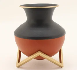 DKD Home Decor Jarrón Moderno Multicolor Metal 18 x 21 x 18 cm