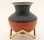 DKD Home Decor Jarrón Moderno Multicolor Metal 18 x 21 x 18 cm