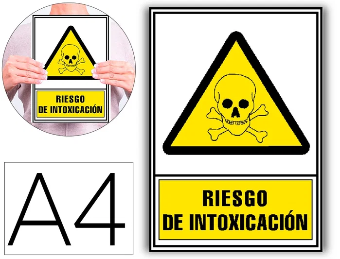 Archivo 2000 Pictograma Riesgo de Intoxicación PVC Amarillo Luminiscente 210x297 mm Archivo 2000 Pictograma Riesgo de Intoxicación PVC Amarillo Luminiscente 210x297 mm