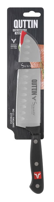 Quttin Cuchillo Santoku 17 cm con Alveolos Sybarite (8 Unidades)