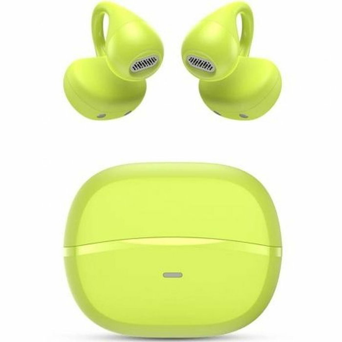 SPC BOOST CLIP Verdes Lima, Auriculares Bluetooth Open-Ear con Estuche de Carga, 26h Autonomía