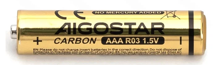 Aigostar Pilas AAA Zinc-carbono 1,5V 400 mAh (12 unidades)