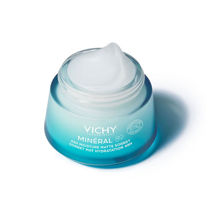 Vichy Mineral 89 Gel Sorbete Mate Hidratante 48H con Ácido Hialurónico para Pieles Mixtas y Grasas 50 ml