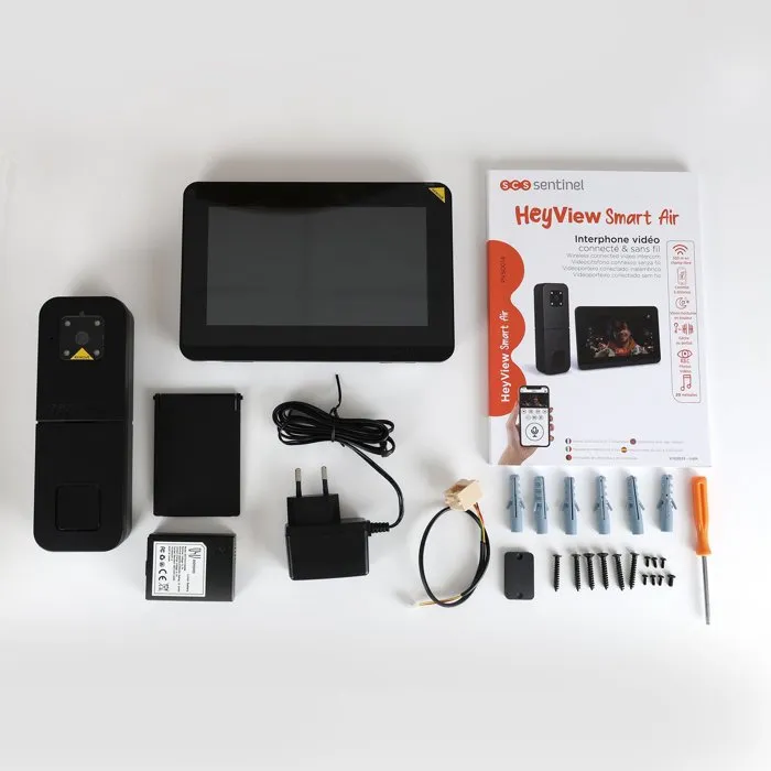 SCS Sentinel - Videoportero HeyView Smart Air Inalámbrico Conectado 7 Pulgadas, 128 MB, Frecuencia 868 MHz (SCS3701085207946)