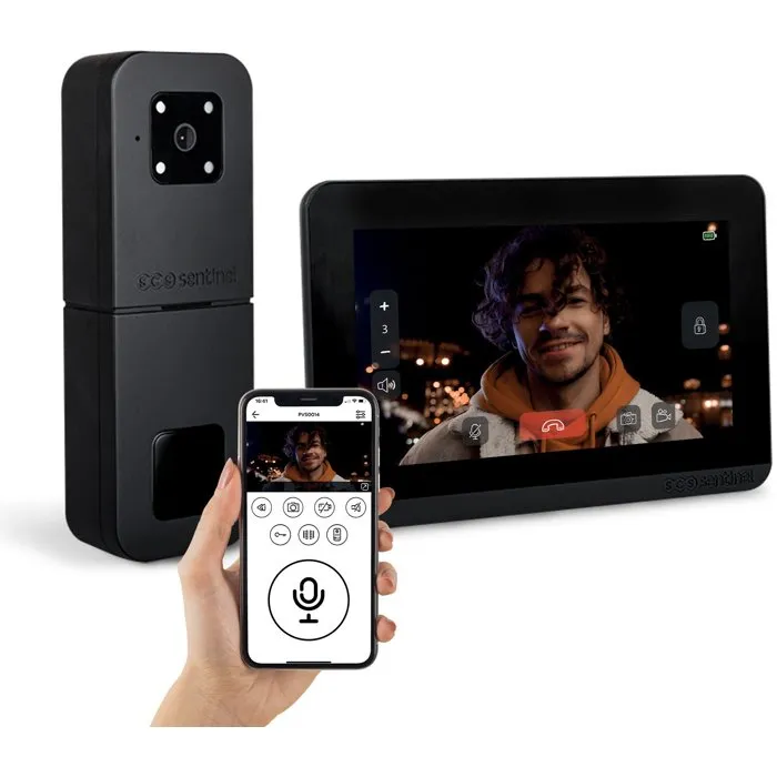 SCS Sentinel - Videoportero HeyView Smart Air Inalámbrico Conectado 7 Pulgadas, 128 MB, Frecuencia 868 MHz (SCS3701085207946)