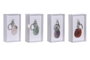DKD Home Decor Llavero de Piedra Zinc Surtido de 4 Tipos