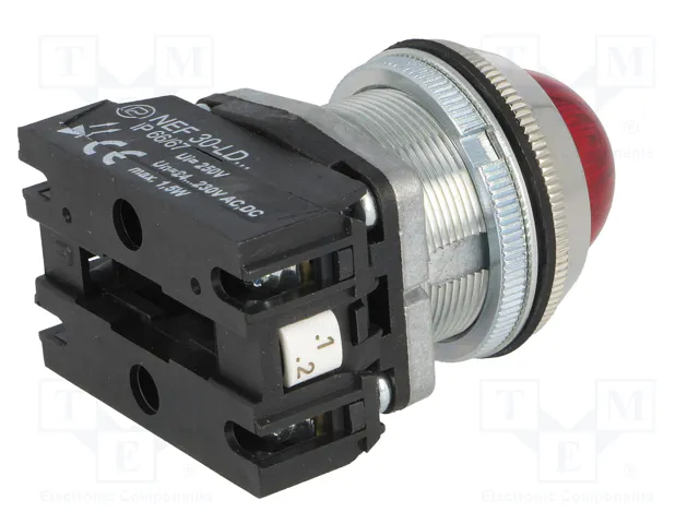 PROMET Lámpara de control NEF30 LED roja