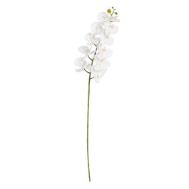 Flor Orquídea Blanco Tejido Decoración 107 cm (Set de 6)