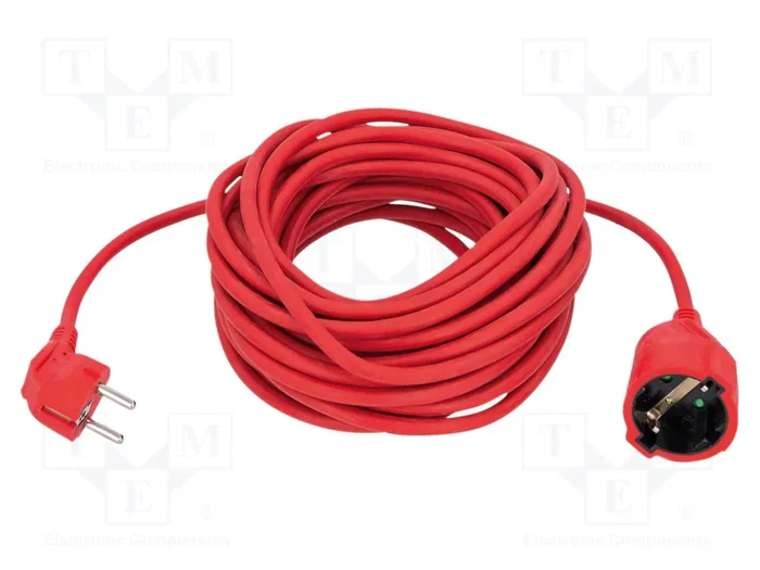 AS SCHWABE Prolongador de Alimentación H05VV-F 3G1,5mm2 25m Rojo AS SCHWABE Prolongador de Alimentación H05VV-F 3G1,5mm2 25m Rojo