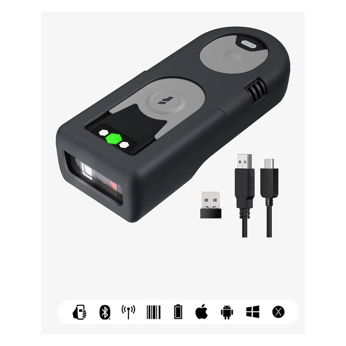 Inateck Lector de Códigos de Barras Portátil BCST-43_gray, 1D CMOS, Bluetooth 5.0 Inalámbrico y Cableado Inateck Lector de Códigos de Barras Portátil BCST-43_gray, 1D CMOS, Bluetooth 5.0 Inalámbrico y Cableado