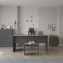 Hanah Home Rms-320-Ax-1 Mesa de Estudio con Tablero de Partículas Recubierto de Melamina, 160x75x144 cm, Antracita y Roble