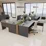 Hanah Home Rms-320-Ax-1 Mesa de Estudio con Tablero de Partículas Recubierto de Melamina, 160x75x144 cm, Antracita y Roble