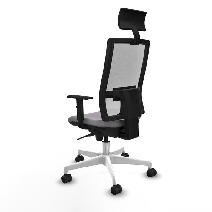 PIQUERAS Y CRESPO Silla de oficina Horna Gris y Blanca con Mecanismo Sincro PIQUERAS Y CRESPO Silla de oficina Horna Gris y Blanca con Mecanismo Sincro