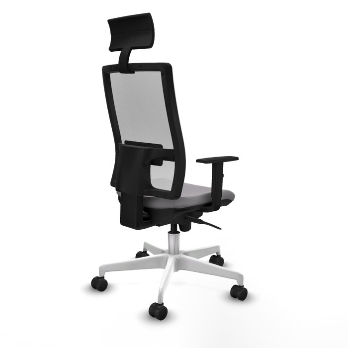 PIQUERAS Y CRESPO Silla de oficina Horna Gris y Blanca con Mecanismo Sincro PIQUERAS Y CRESPO Silla de oficina Horna Gris y Blanca con Mecanismo Sincro