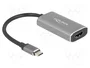 DeLOCK Adaptador USB Type-C a HDMI 8K con HDR Gris