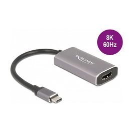 DeLOCK Adaptador USB Type-C a HDMI 8K con HDR Gris