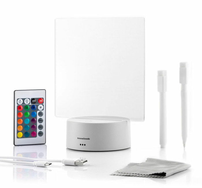 Tablero de Notas y Mensajes LED Lemo InnovaGoods Tablero de Notas y Mensajes LED Lemo InnovaGoods
