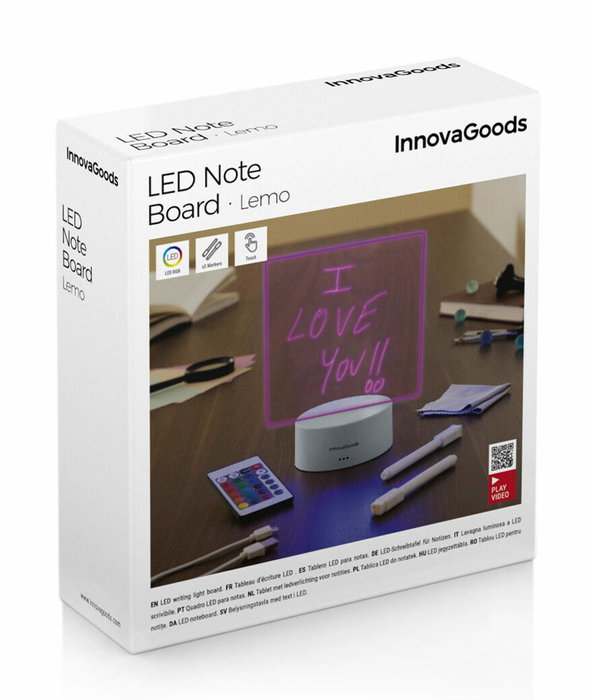 Tablero de Notas y Mensajes LED Lemo InnovaGoods Tablero de Notas y Mensajes LED Lemo InnovaGoods