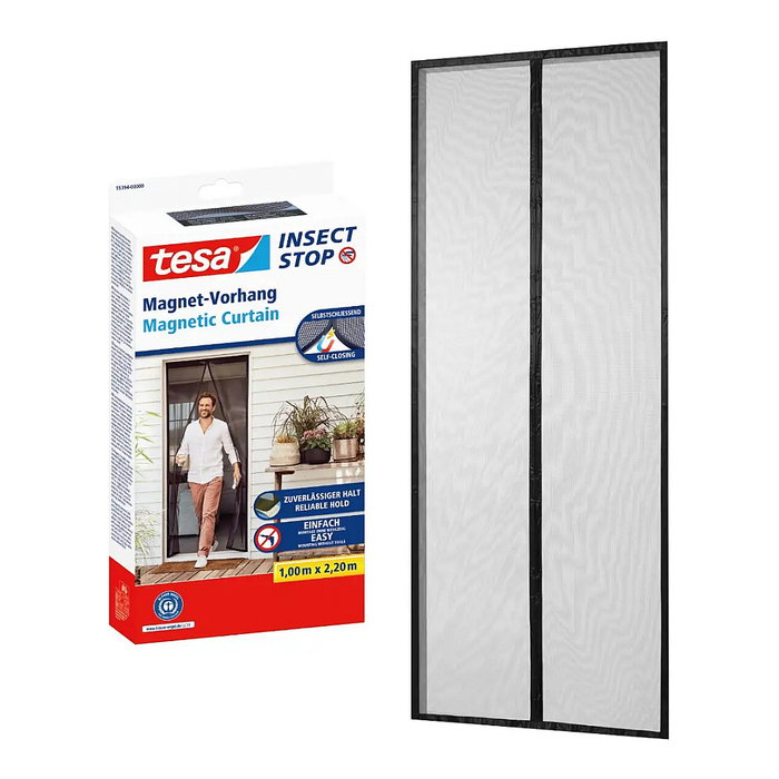 Tesa Cortina Mosquitera Magnética Insect Stop Antracita 0,8 x 2,0 m Tesa Cortina Mosquitera Magnética Insect Stop Antracita 0,8 x 2,0 m
