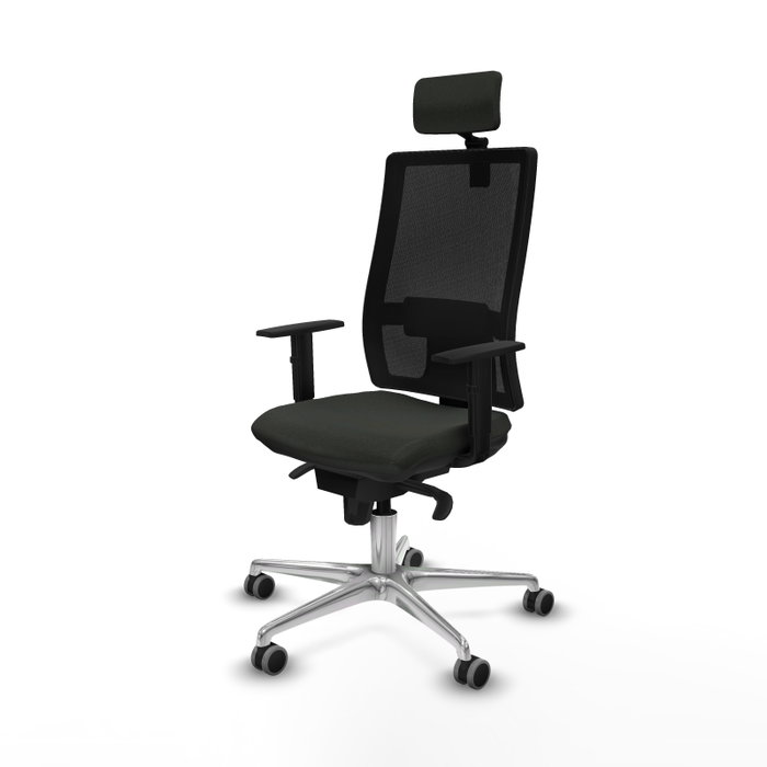 PIQUERAS Y CRESPO Silla de oficina Horna con mecanismo Sincro, Negro