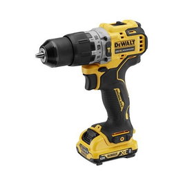 DeWALT Taladro Percutor Atornillador 12V XR Sin Escobillas, DCD706D2-QW, 2 Baterías 2Ah, 2 Velocidades, 57.5 Nm, Luz LED, para Madera, Metal y Hormigón