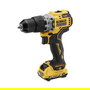 DeWALT Taladro Percutor Atornillador 12V XR Sin Escobillas, DCD706D2-QW, 2 Baterías 2Ah, 2 Velocidades, 57.5 Nm, Luz LED, para Madera, Metal y Hormigón