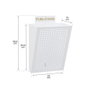 Arregui Cesta de Publicidad E2304, Acero Blanco para Exterior, 22 x 19 x 35.5 cm, Capacidad 7.5 Litros