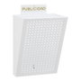 Arregui Cesta de Publicidad E2304, Acero Blanco para Exterior, 22 x 19 x 35.5 cm, Capacidad 7.5 Litros