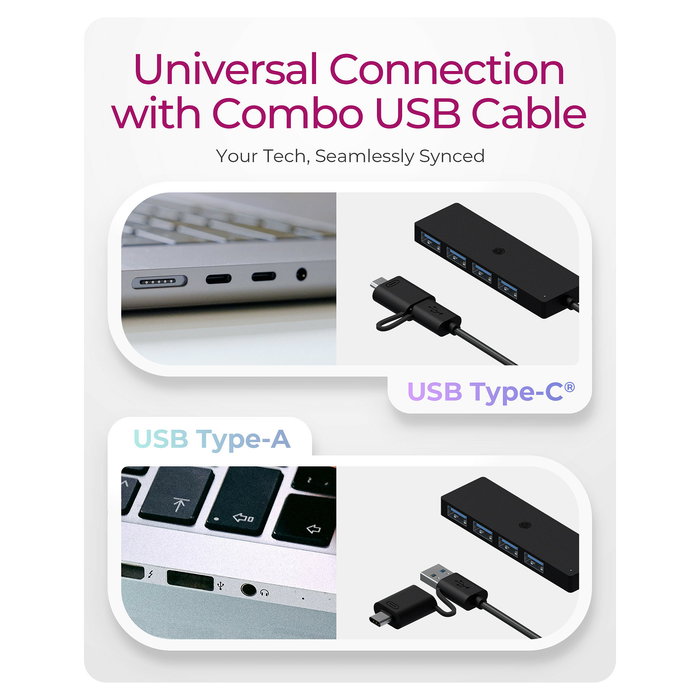 ICY BOX IB-HUB1424-C3 Hub USB-C con 4 Puertos USB 3.2 Gen 1 para Ordenador y Laptop