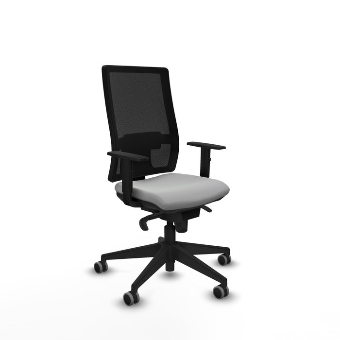 PIQUERAS Y CRESPO Silla de oficina Horna con mecanismo Sincro, Gris claro y Negro PIQUERAS Y CRESPO Silla de oficina Horna con mecanismo Sincro, Gris claro y Negro