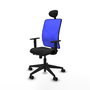 PIQUERAS Y CRESPO Silla de oficina Motilla Sincro/Traslack Negro/Azul