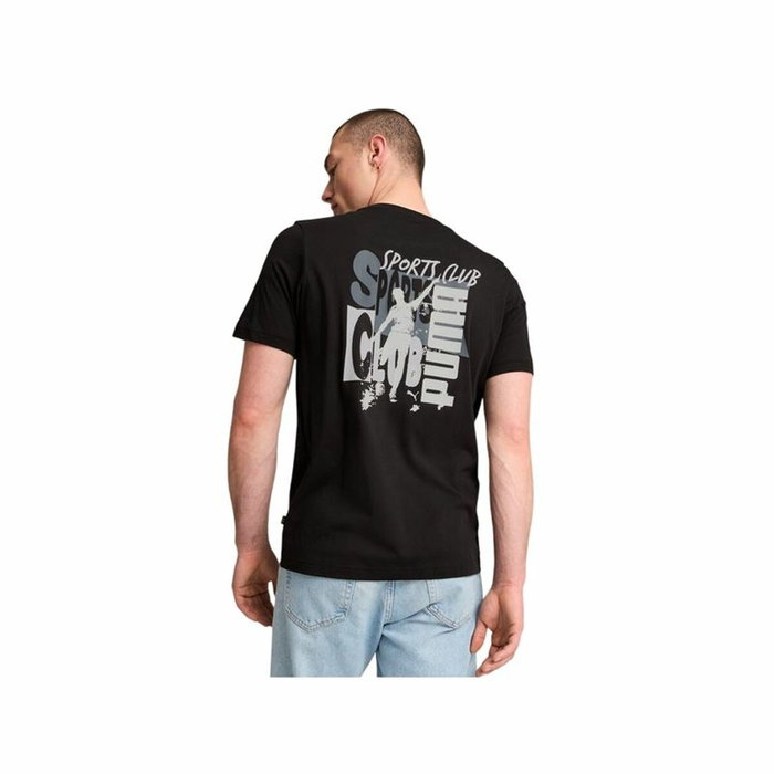 Camiseta de Manga Corta Hombre Puma Graphics Puma Sports Club Negro