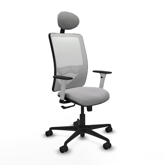 PIQUERAS Y CRESPO Silla de oficina Zulema con mecanismo Sincro, Gris claro y Blanco PIQUERAS Y CRESPO Silla de oficina Zulema con mecanismo Sincro, Gris claro y Blanco