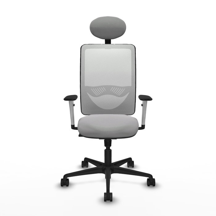 PIQUERAS Y CRESPO Silla de oficina Zulema con mecanismo Sincro, Gris claro y Blanco PIQUERAS Y CRESPO Silla de oficina Zulema con mecanismo Sincro, Gris claro y Blanco