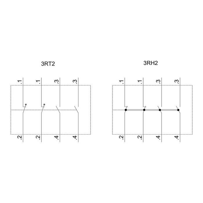 Siemens 3RH2911-1HA22 Bloque de contactos auxiliares 2S+2S S00/S0