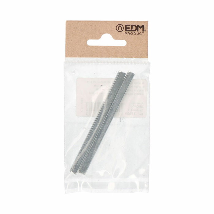 Edm Cuadradillo CDD01 de Acero Zincado 6 x 6 x 90 mm (2 uds)