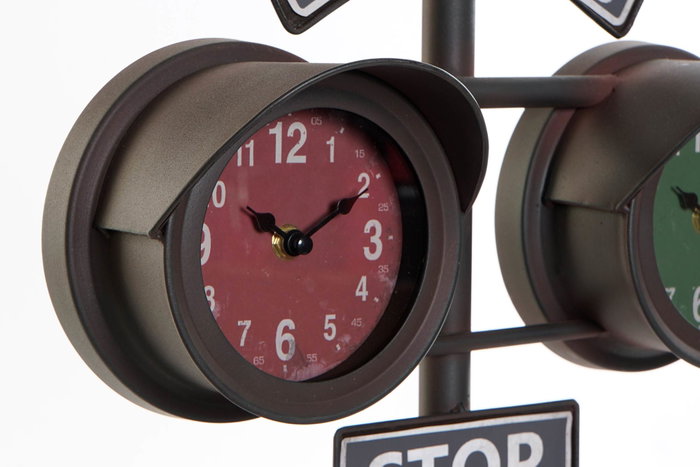 DKD Home Decor Reloj de Sobremesa Vintage Semaforo Negro 22 x 52 x 36 cm DKD Home Decor Reloj de Sobremesa Vintage Semaforo Negro 22 x 52 x 36 cm