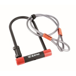 Zefal Cable Antirrobo en U con Llave Acero Macizo 13 mm y Cable 10 mm 1200 mm 115x230 mm Negro 1510 g