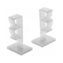 DeLOCK 60177 Organizador de cables con 2 pasacables autoadhesivo, 10 unidades