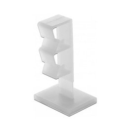 DeLOCK 60177 Organizador de cables con 2 pasacables autoadhesivo, 10 unidades